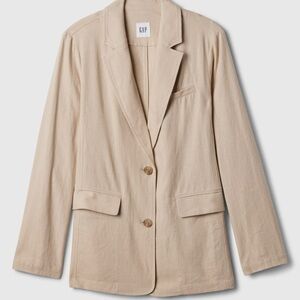 Linen Blend Blazer Women Size XL NWT